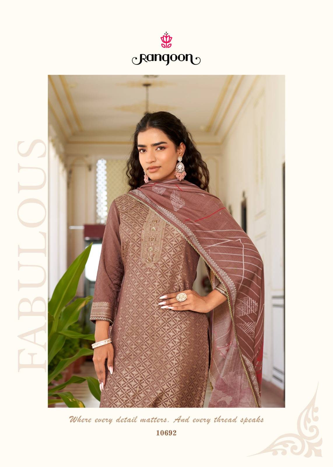 VEDANCHI by Rangoon 10691 to 10694 series Indian Traditional Wear Collection Viscose Muslin dresses At Wholesale Price